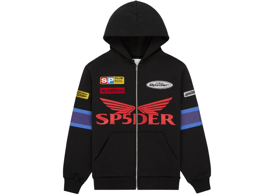 Sp5der GT Zip Hoodie Black