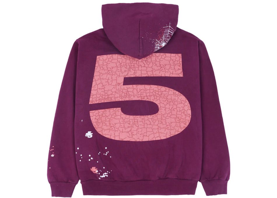 Sp5der Nocturnal Highway Hoodie Dark Purple