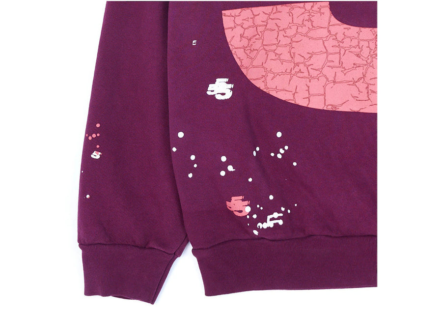 Sp5der Nocturnal Highway Hoodie Dark Purple