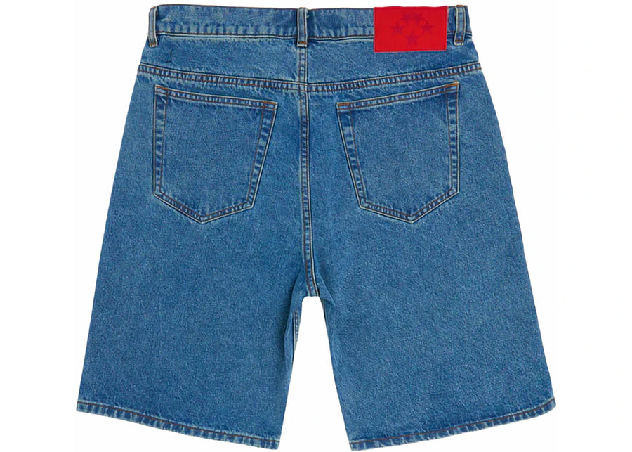 Short en jean Sp5der OG Logo Denim bleu
