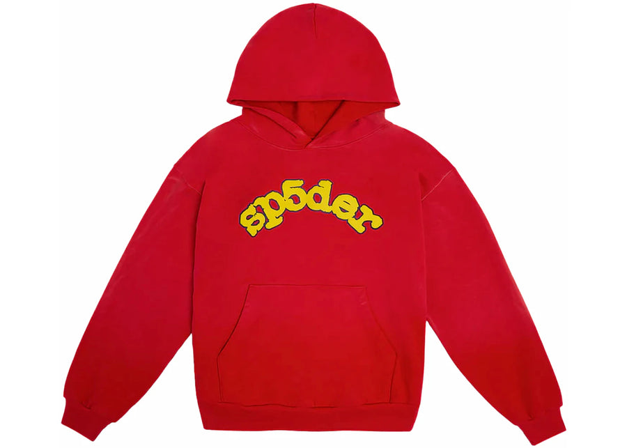 Sweat à capuche rouge Sp5der OG Logo