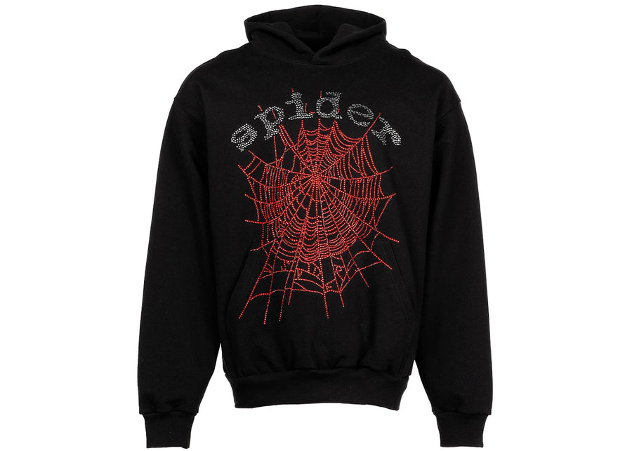 Sweat à capuche Sp5der OG avec logo strass noir
