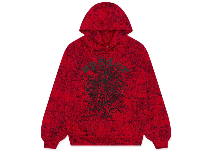 Sweat à capuche Sp5der OG Tree Camo rouge
