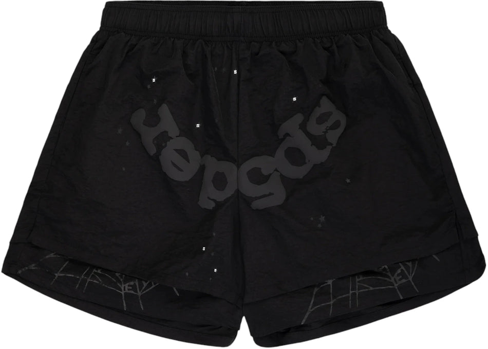 Sp5der OG Web Double Layer Short Black