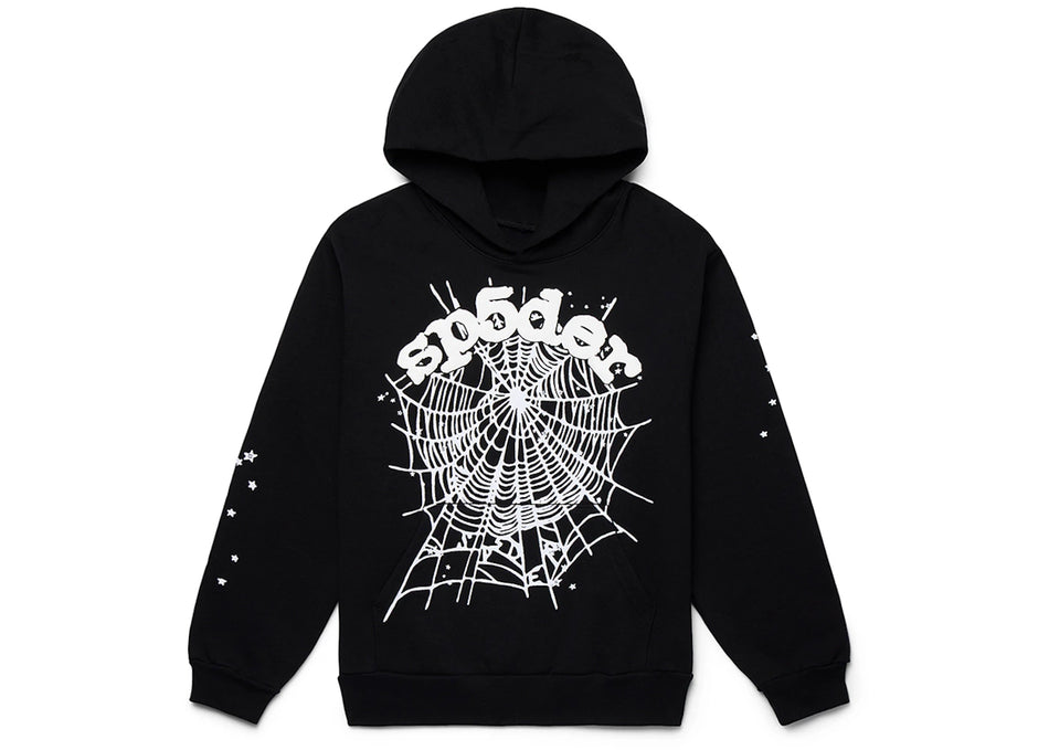 Sp5der OG Web Hoodie Black