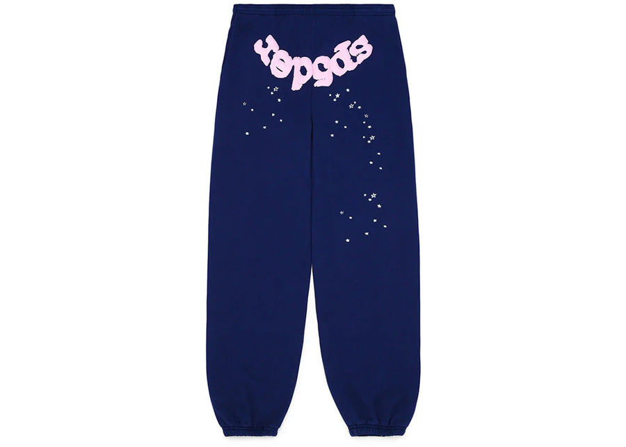 Pantalon de survêtement Sp5der OG Web bleu marine