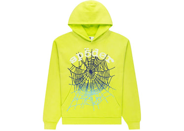 Sp5der OG Web V2 Gradient Hoodie Acid Green