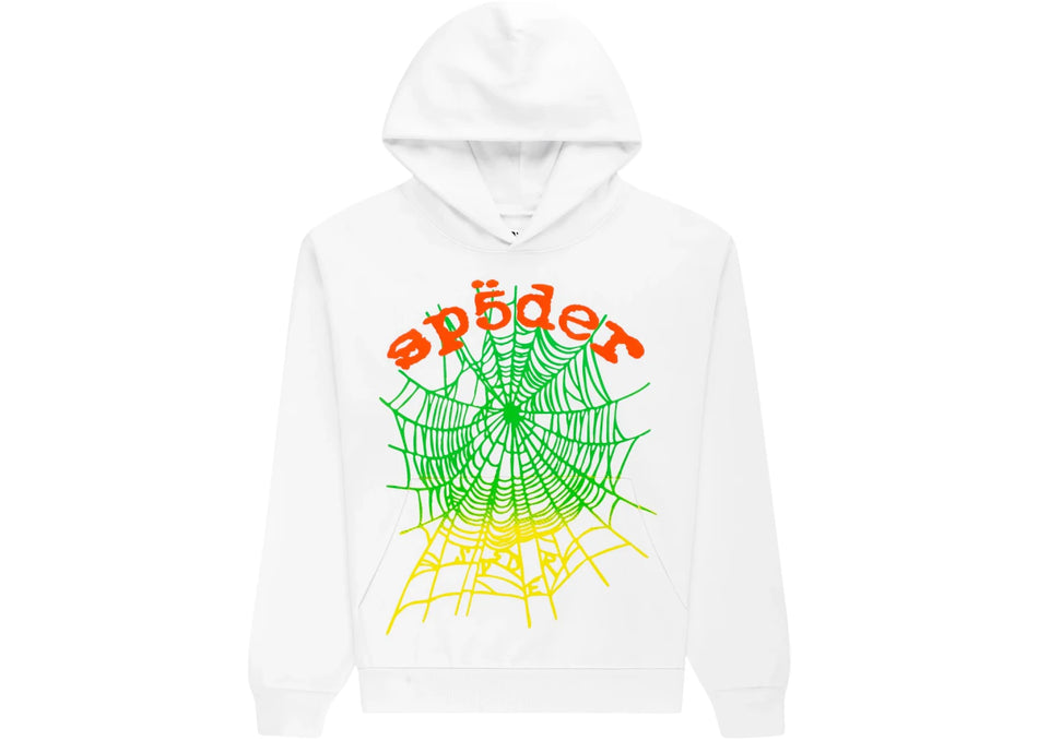 Sp5der OG Web V2 Gradient Hoodie White