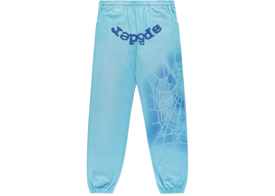 Sp5der OG Web V2 Spray Sweatpant Light Blue
