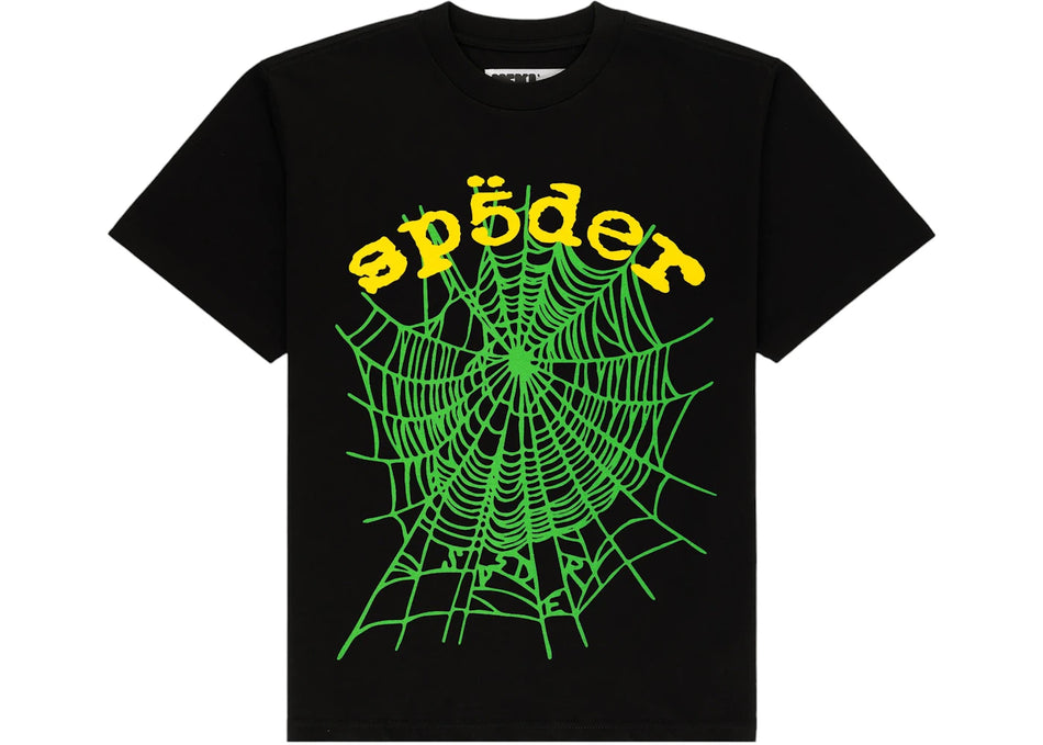 Sp5der OG Web V2 Tee Black/Multicolor
