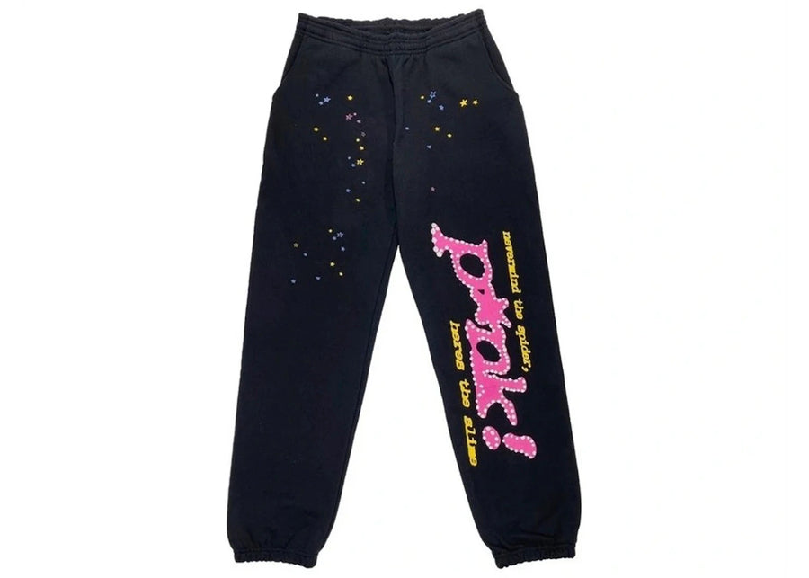 Pantalon de survêtement Sp5der P*NK noir
