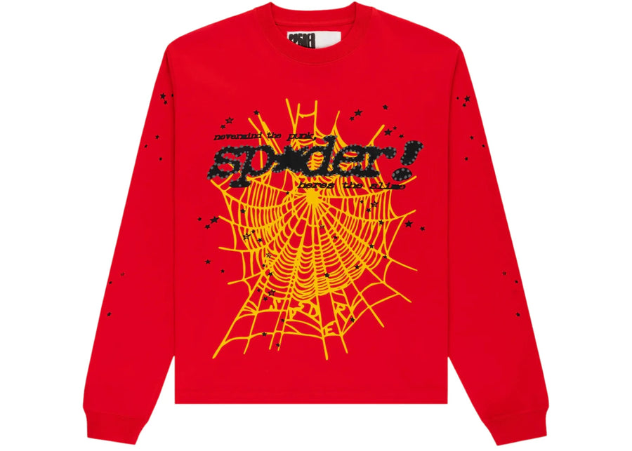 T-shirt manches longues Sp5der Punk V2 rouge