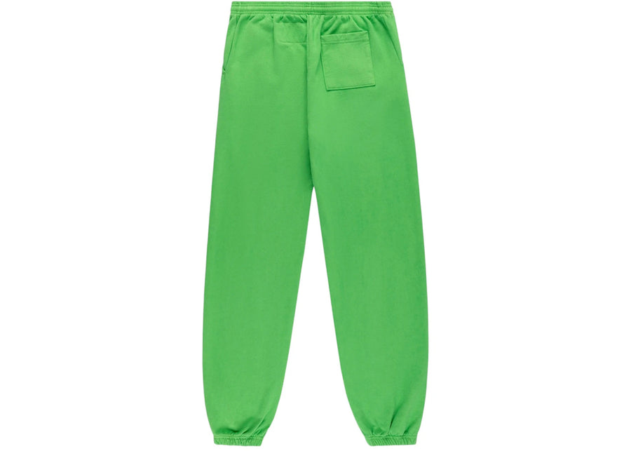 Pantalon de survêtement Sp5der Punk V2 à strass vert vif