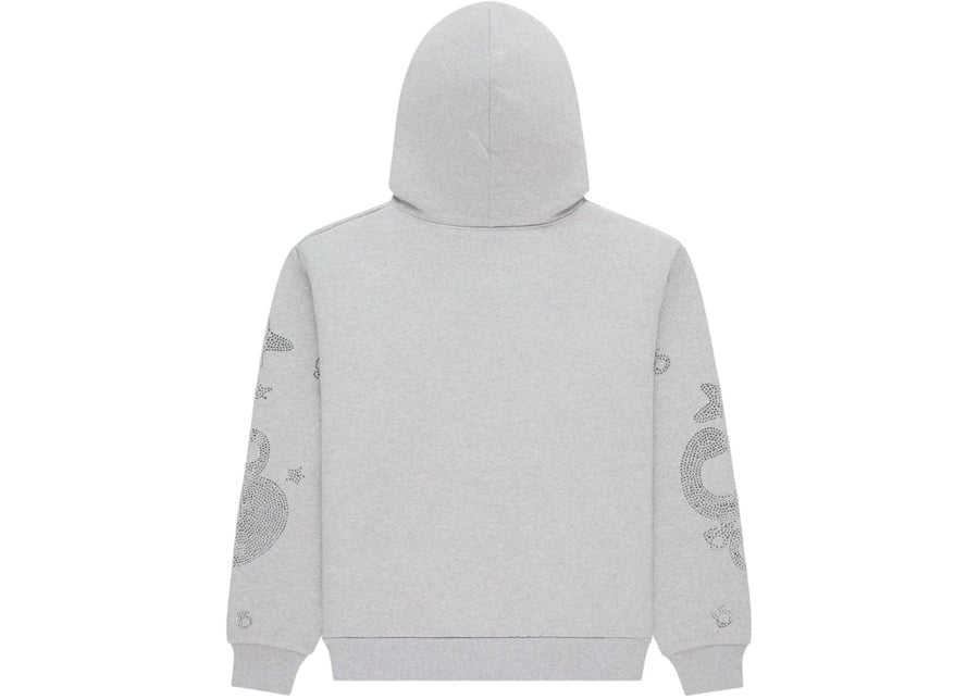 Sweat à capuche Sp5der Strass Beluga Gris chiné