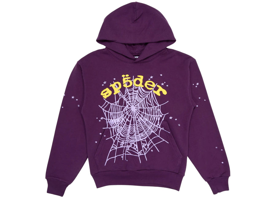 Sweat à capuche Sp5der Star OG Web V2 violet