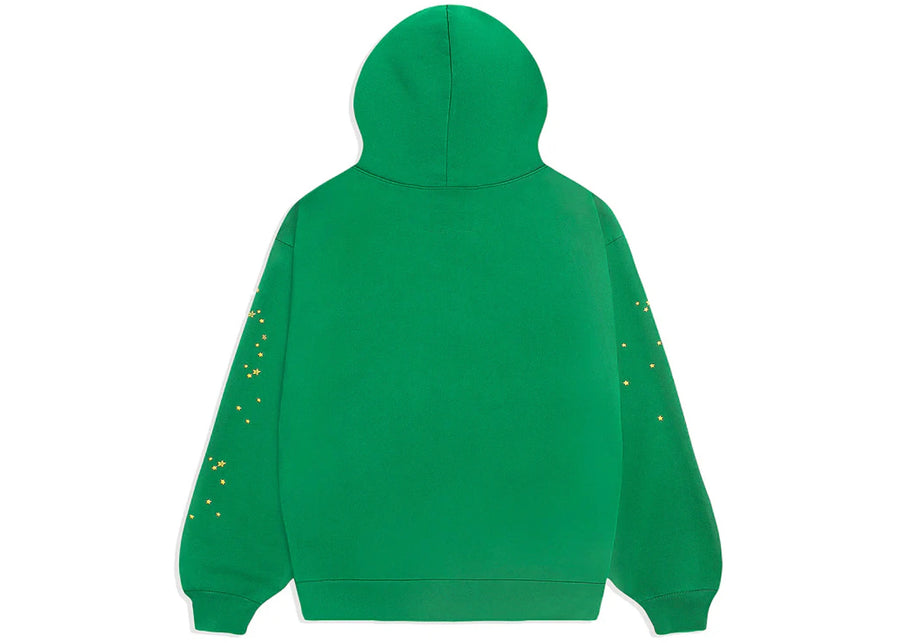 Sweat à capuche Sp5der Star OG Web V2 Vert Slime