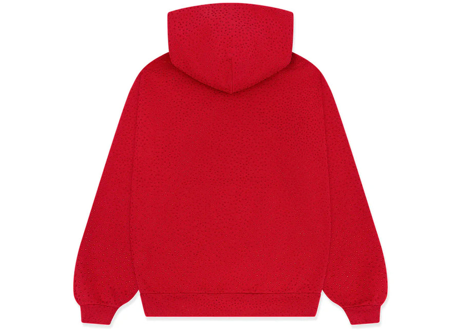 Sweat à capuche rouge Sp5der VVS