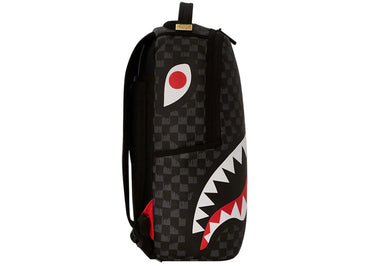Sprayground Drip Check Shark Backpack Black