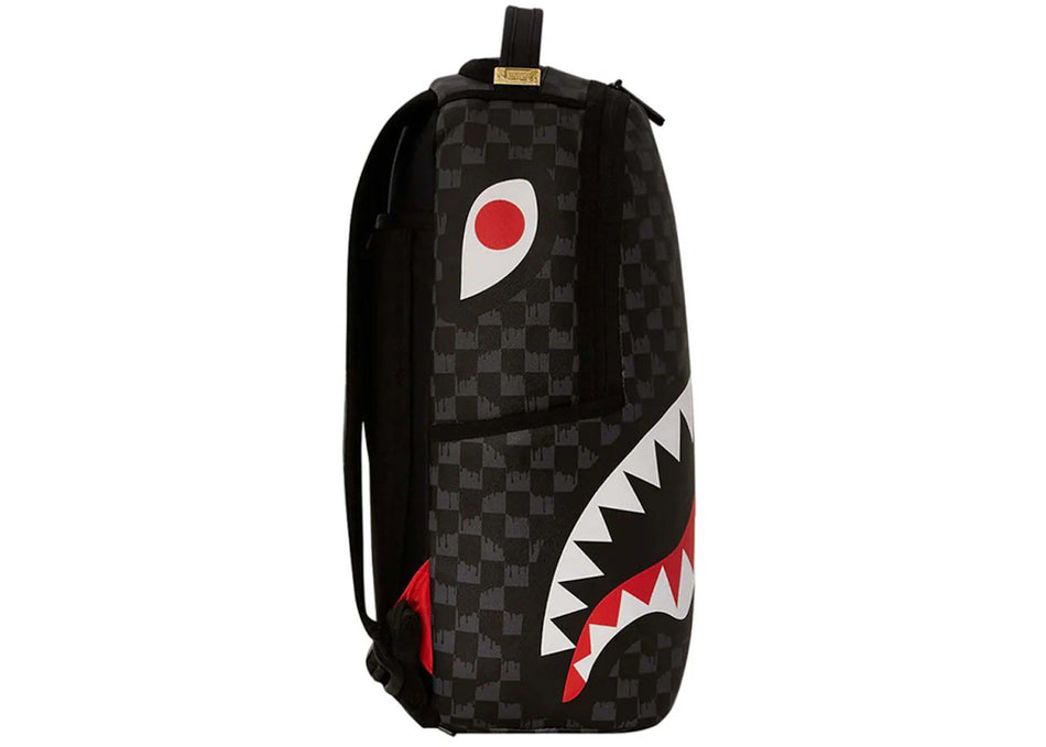 Sprayground Drip Check Shark Backpack Black