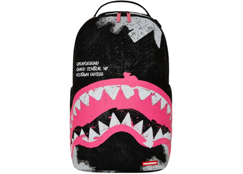 Sprayground Shark Central Acrylic Art DLX Cotton Backpack Multicolor