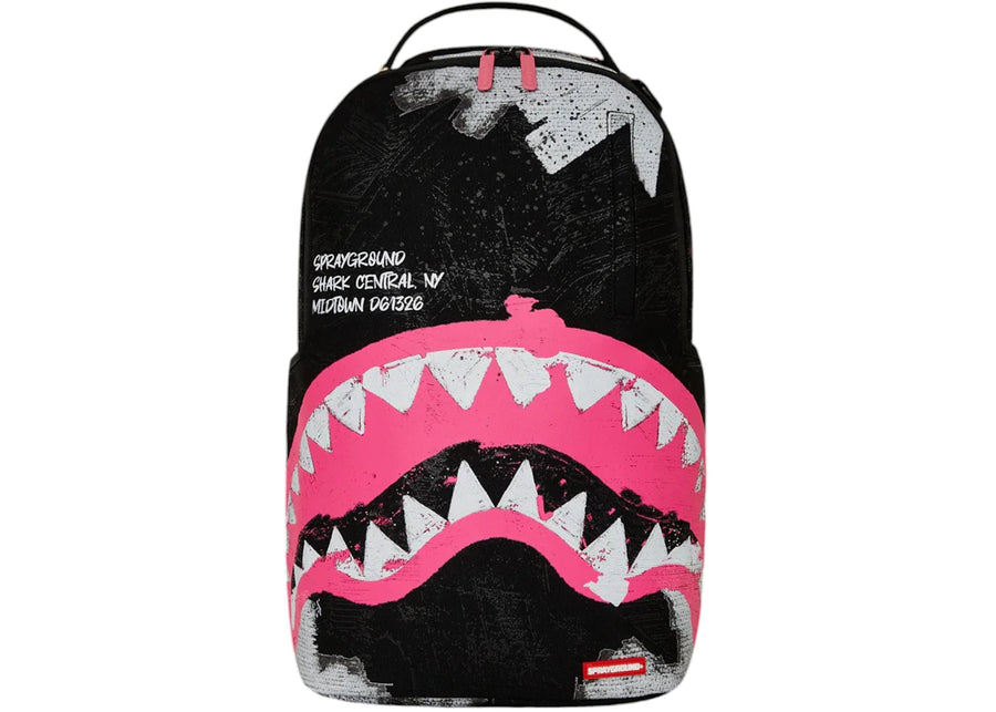 Sac à dos en coton Sprayground Shark Central, multicolore, avec illustration acrylique DLX