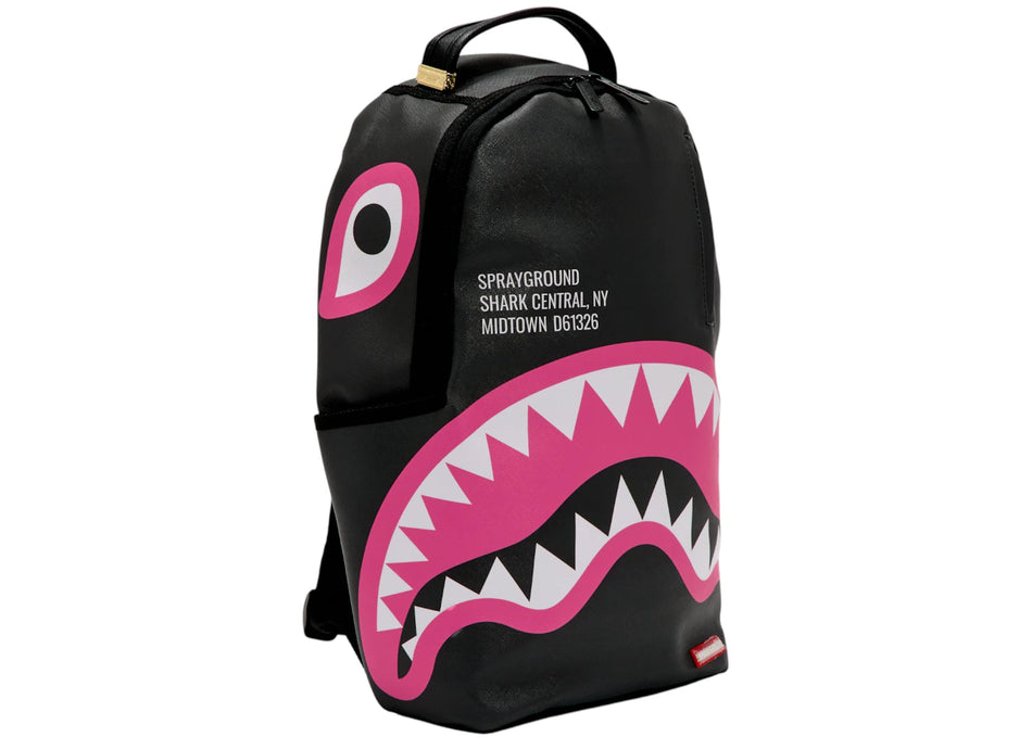 Sprayground Shark Central Pink DLXSV Backpack Black/Pink