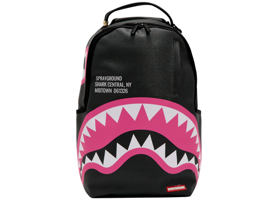 Sprayground Shark Central Pink DLXSV Backpack Black/Pink