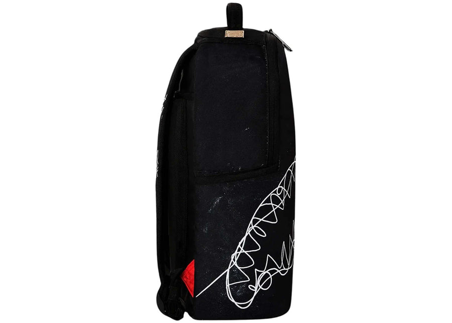 Le succès de Sprayground Scribble Shark est imminent (DLXSR) Sac à dos Noir/Blanc