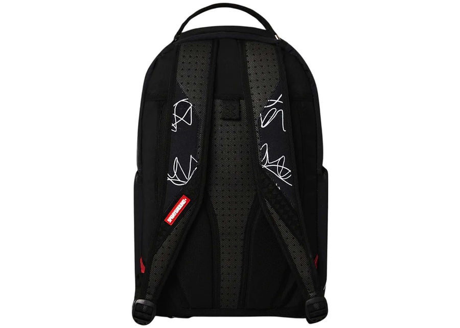 Le succès de Sprayground Scribble Shark est imminent (DLXSR) Sac à dos Noir/Blanc