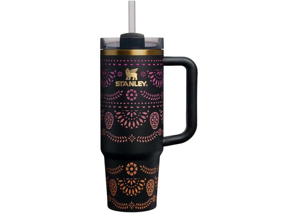 Stanley Dia de Muertos Quencher H2.0 FlowState 30oz Tumbler Midnight Catrina