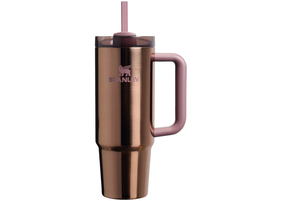 Stanley Mesa Rose Collection Flowstate Quencher 30oz Tumbler Polished Rose Gold