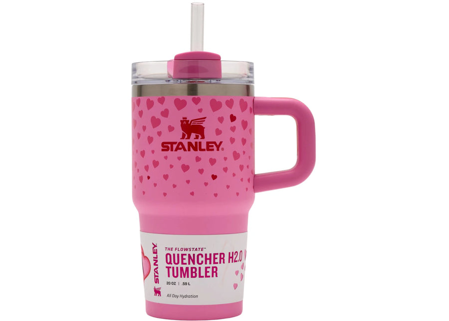 Gobelet isotherme Stanley x Target Flowstate Quencher 20 oz, motif Sweet Hearts, édition limitée Saint-Valentin
