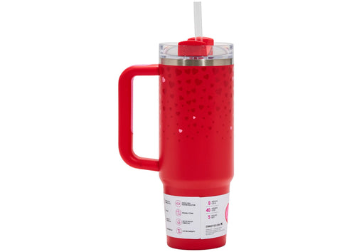 Stanley x Target Exclusive Valentines Day Flowstate Quencher 30oz Tumbler Ruby Hearts