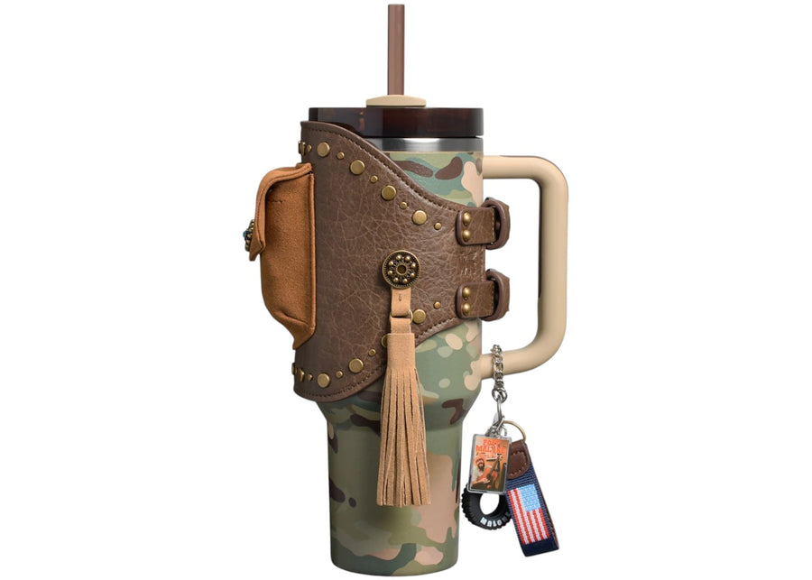 Gobelet isotherme Stanley x The Post Malone Flowstate Quencher 1,2 L avec pochette ceinture, motif MultiCam Post Malone