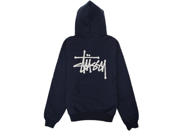 Stussy Basic Hoodie Navy/White