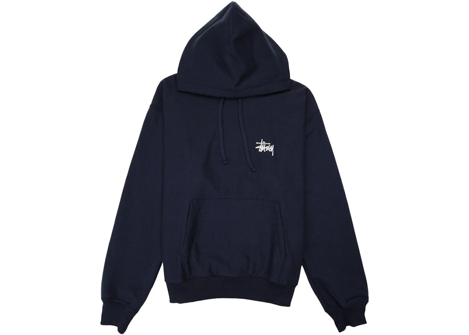 Stussy Basic Hoodie Navy/White