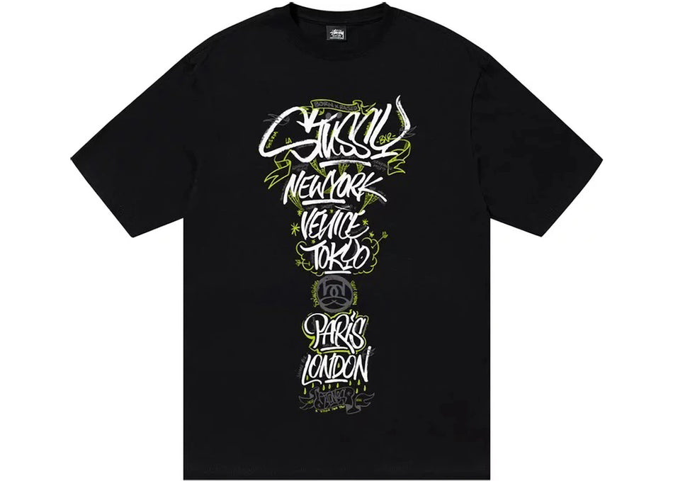 Stussy Born X Raised Handstyles Tee Black