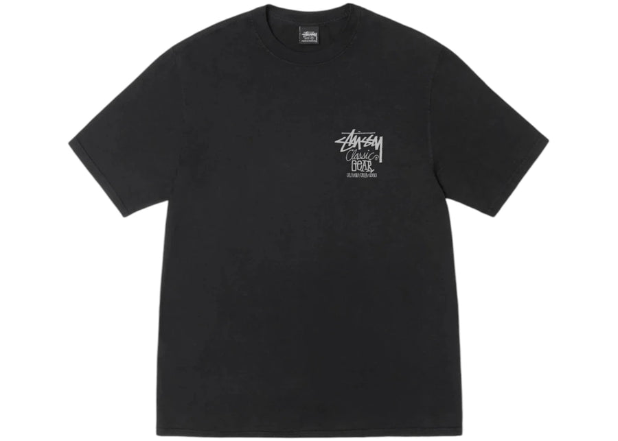 T-shirt Stussy Classic Gear noir teint aux pigments