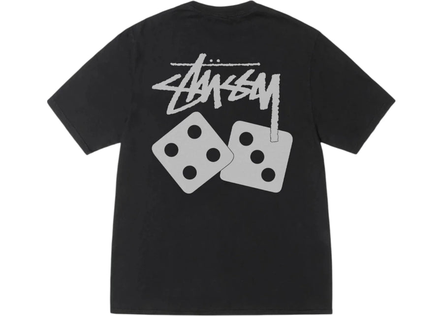 T-shirt Stussy Dice teint aux pigments noirs