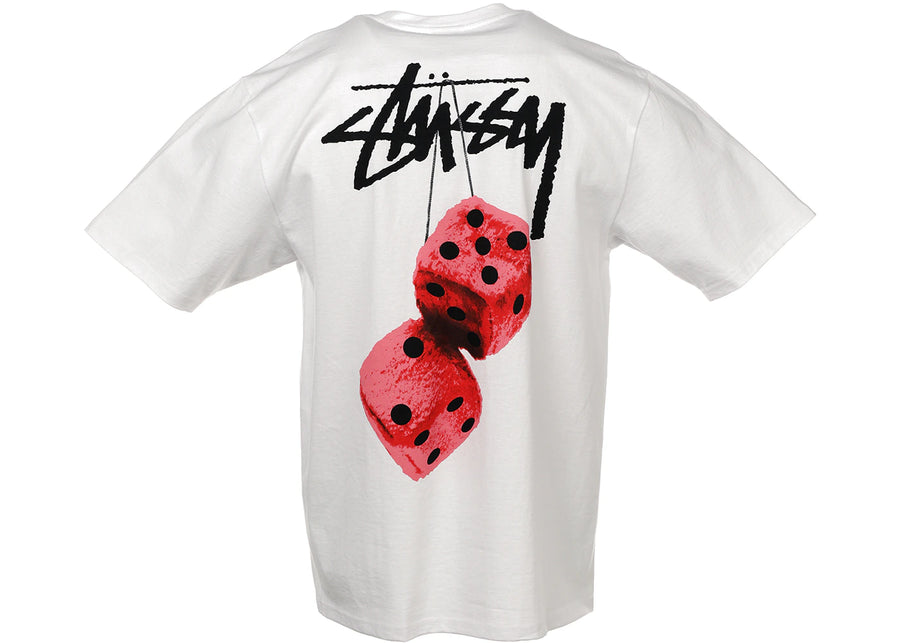 T-shirt Stussy Fuzzy Dice blanc