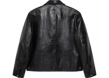 Stussy Leather Garage Jacket Black