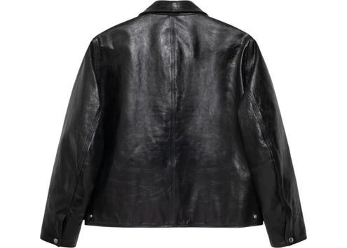 Stussy Leather Garage Jacket Black