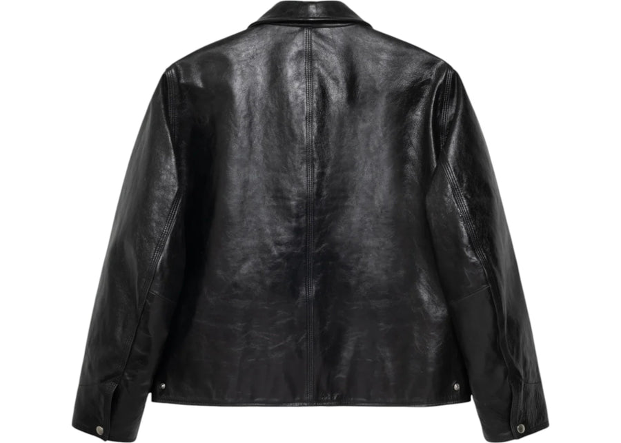 Veste Stussy Leather Garage noire