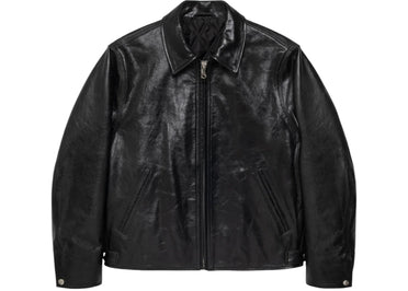 Stussy Leather Garage Jacket Black