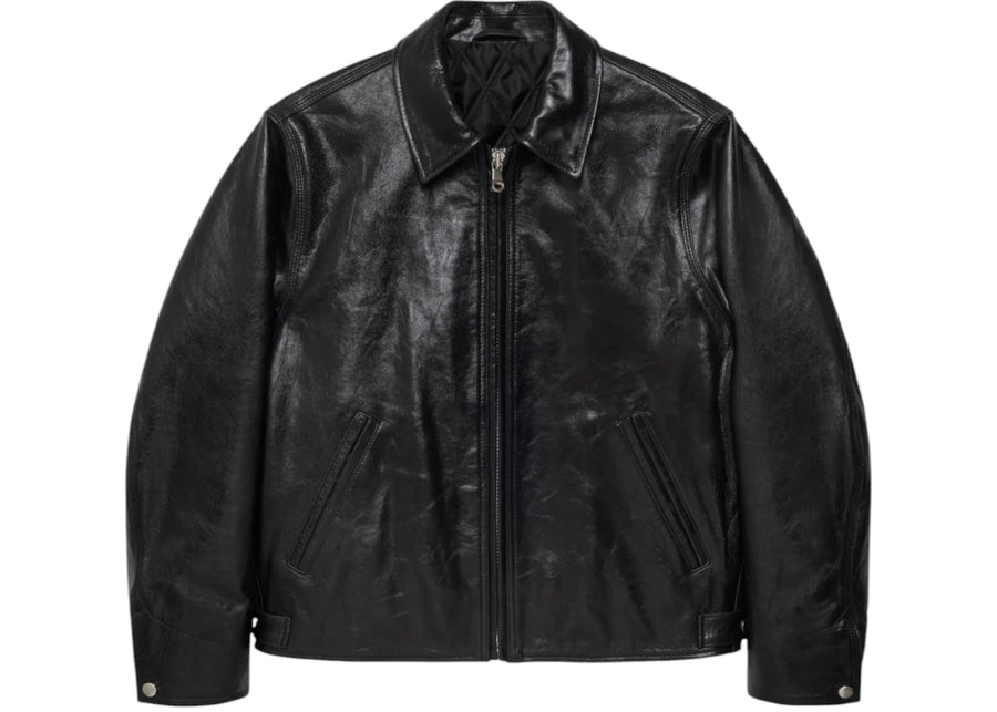 Veste Stussy Leather Garage noire