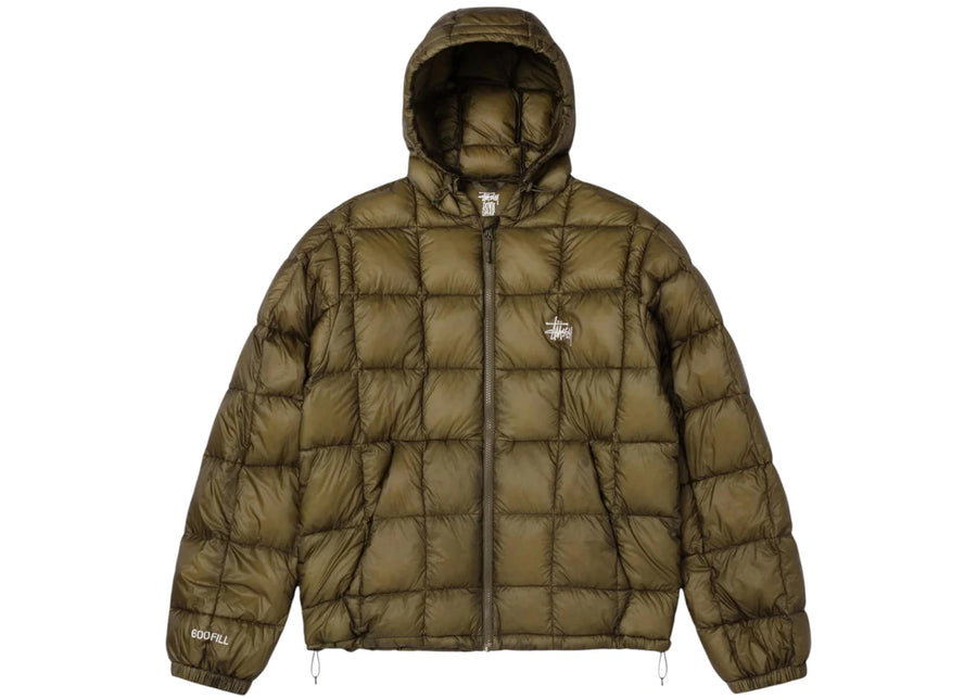 Doudoune Stussy mi-lourde à capuche olive