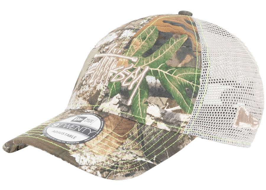 Casquette Stussy New Era 9Twenty Basic Trucker à bords Real Tree