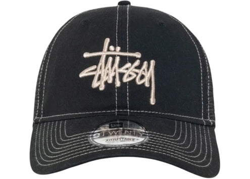 Stussy New Era 9Twenty Washed Basic Trucker Night Black