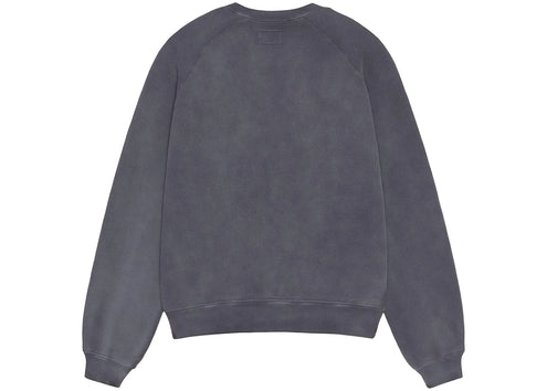 Stussy Overlock Varsity Raglan Crew Washed Black