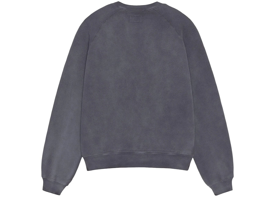 Stussy Overlock Varsity Raglan Crew Washed Black